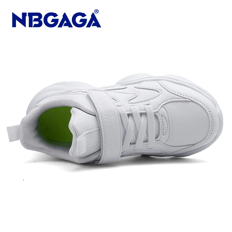 Girls Shoes  White Shoe Casual Running kids Anti-Slip Soft Sole Sneakers Children