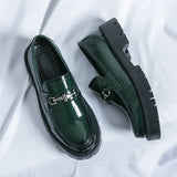 Man luxury Brand British Classic Dress Shoes Mens Patent Leather Black Loafers Wedding Shoes Oxford Formal Shoes Glossy Fashion