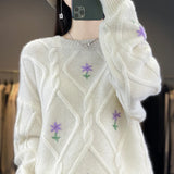 High end Luxury 100% Merino Wool Sweater Women's Autumn/Winter