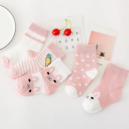 5 Pairs/Lot Kids Soft Cotton Socks Boy  Baby Infant Fashion