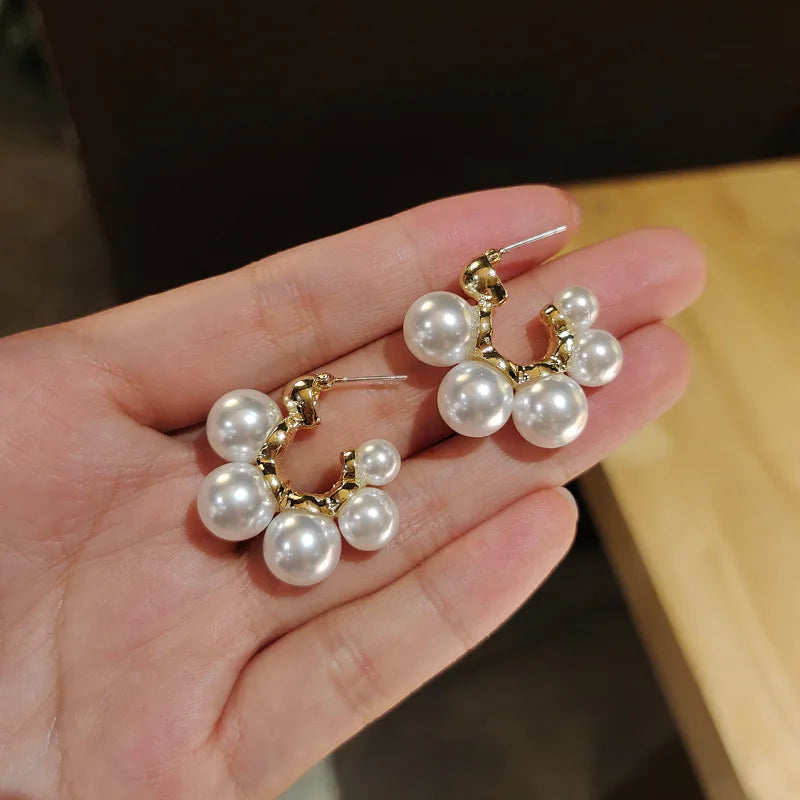 New High-end Atmosphere Decoration Shine Fashion Women Temperament Personality Exaggerated Earring Wedding Jewelry Birthday Gift