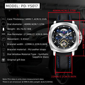 PAGANI DESIGN 2024 New 40MM Men Mechanical Watch Luxury Sapphire Glass Automatic Watch 100M Waterproof Luminous Watch for Men