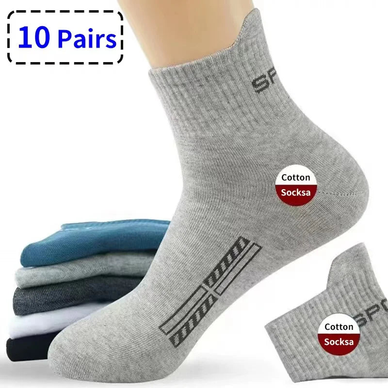 New 10 Pairs High Quality Lot Men Socks Casual Breathable Long Socks