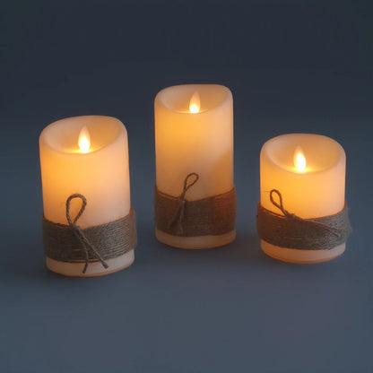 3pcs/Set Dancing Flame Remote Led Candles