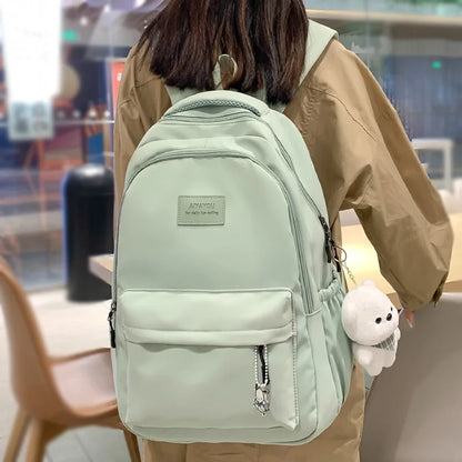 New Female Fashion Lady High Capacity Waterproof College Backpack Trendy Girls Laptop School Bags Cute Girl Travel Book Bag