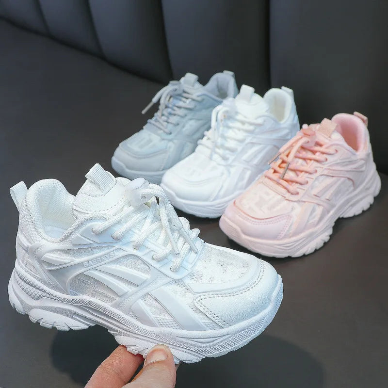 Children Casual Shoes Kids Sneakers for  Girls Solid White Shoes