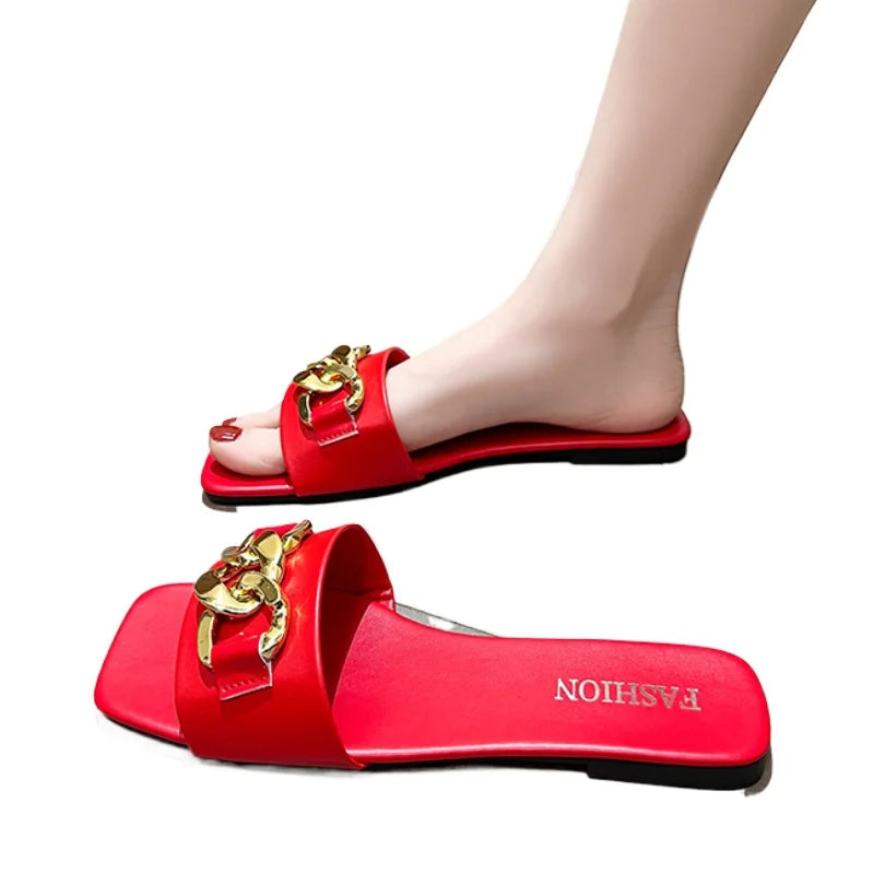 Women's Shoes New Square Toe Women's Slippers