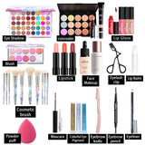 Eyeshadow Lip Gloss Foundation Lip Gloss Lipstick Cosmetic Case Complete Makeup Set