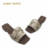 Summer slippers toe soft surface low heel slippers Women's slippers