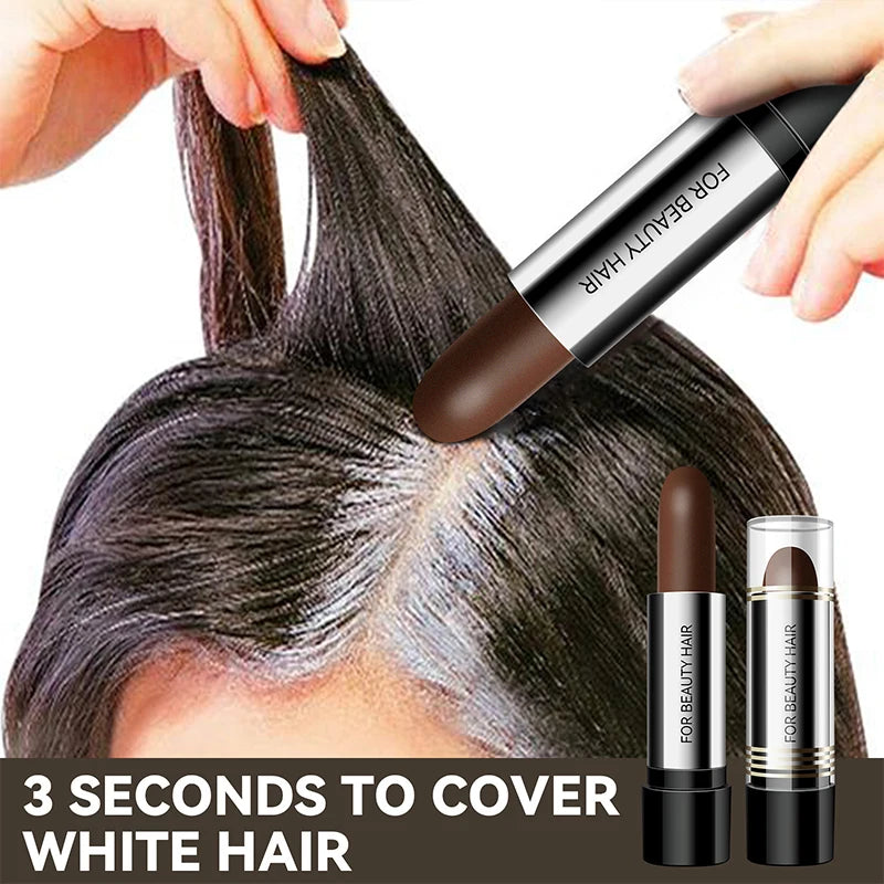 Disposable Temporary Hair Dye Pen To Cover White Hair Lipstick Style Hair Dye Black Temporary Portable Hair Dye Products