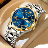 LIGE Luxury Quartz Men Watch Waterproof Luminous Date Week Man Watch Stainless Steel Business Wristwatches Male Clock Reloj+Box