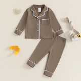 Children Kids Boys Girls Pajama Sets Loungewear Long Sleeve  Comfortable Sleepwear