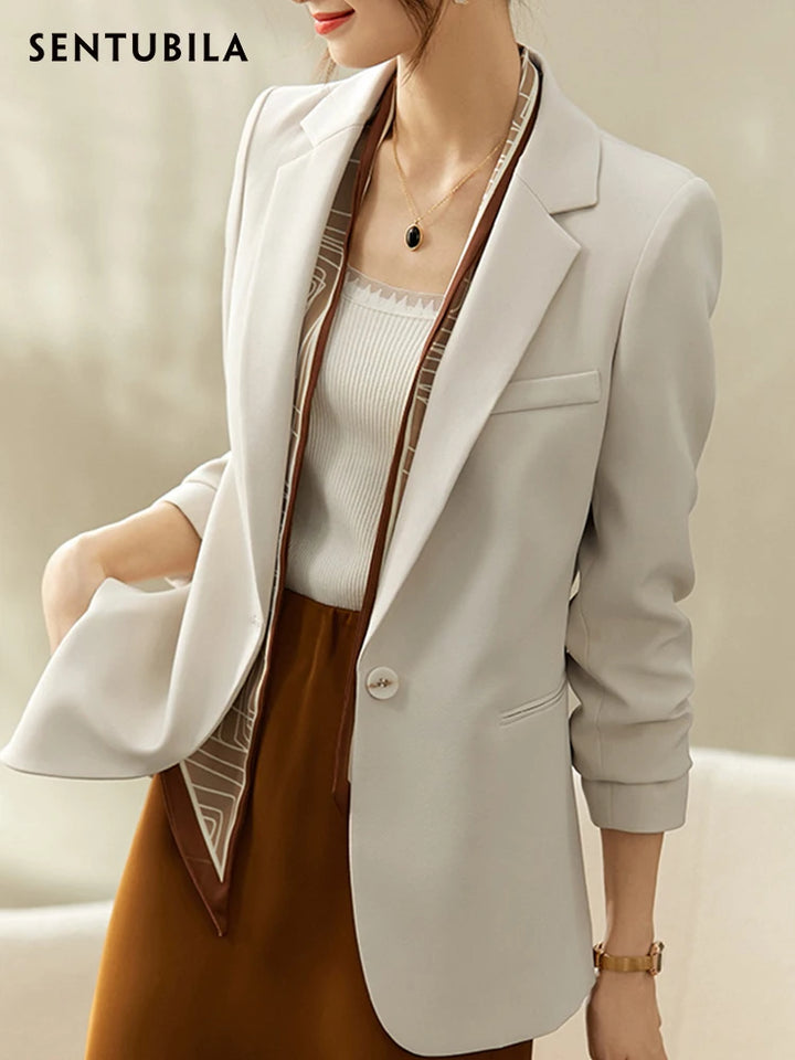 Elegant Fashion Office Lady Work Business Professional Notched Suit Jacket