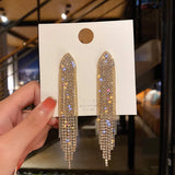 Hanging Earrings Retro Long Tassel Earrings feminine temperament  Coconut Rhinestone S925 Silver Needle 2023 NEW Fashion Jewelry