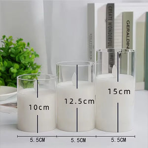 led rocking simulation glass electronic candle light Christmas wedding birthday romantic atmosphere candle decoration