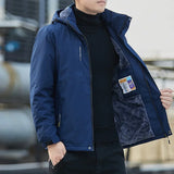 Men's Autumn Winter Jacket Plush Waterproof Male Spring Cotton Male Casual Windproof Jackets Hombre Coat Men Windbreak