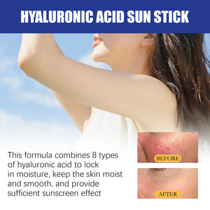 EELHOE Protection Bar SPF 50+ Quick Sun Care Sunscreen No Sticky for All Type Skin Face and Body Hyaluronic Acid Sun Stick