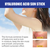 EELHOE Protection Bar SPF 50+ Quick Sun Care Sunscreen No Sticky for All Type Skin Face and Body Hyaluronic Acid Sun Stick