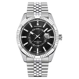 SAPPHERO Mens Watches luxury Business Stainless steel Wristwatch 100m Waterproof Bleu Quartz luminous Clock Gift for Men