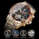 2025 new fully automatic men's mechanical watch waterproof luminous watch live foreign trade hot sale