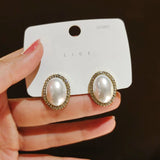 New High-end Atmosphere Decoration Shine Fashion Women Temperament Personality Exaggerated Earring Wedding Jewelry Birthday Gift