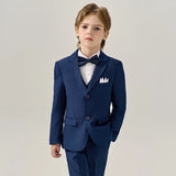 Prince Kids Green Jakcet Vest Pants Bowtie Piano Party Dress Boys Wedding Ceremony Photograph Suit Children Performance Costume