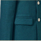Children Formal Green 4pcs Suit Set Boys Birthday Wedding Party Performance Costume Kids Blazer Vest Pants Bowtie Outfit