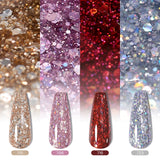 Glitter Gel Nail Polish Autumn Colors Long Lasting For Manicure Soak