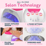 Nail Lamp UV Lamp SUN2 Nail Dryer for UVLED Gel Nail Dryer Infrared Sensor with  Rose