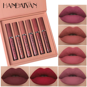 Set of 6 NonStick Cup Liquid lipstick , Long-Lasting Lip Gloss