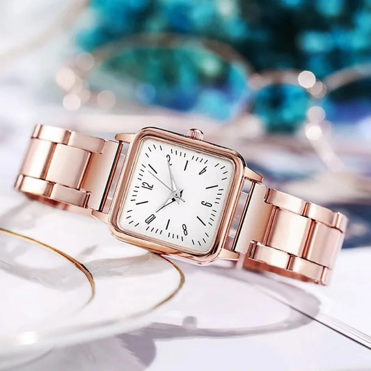 Watchs Ladies Lover 2024 Noctilucent Digital Watch  Women Square Female Clock Top Brand Luxury Golden Quartz  WristWatch