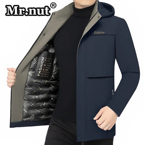 Winter Thermal Cotton-padded Jacket Men Clothing Hooded Thickening Outdoor Jackets Windbreak Quality Male Coat Trend Tops