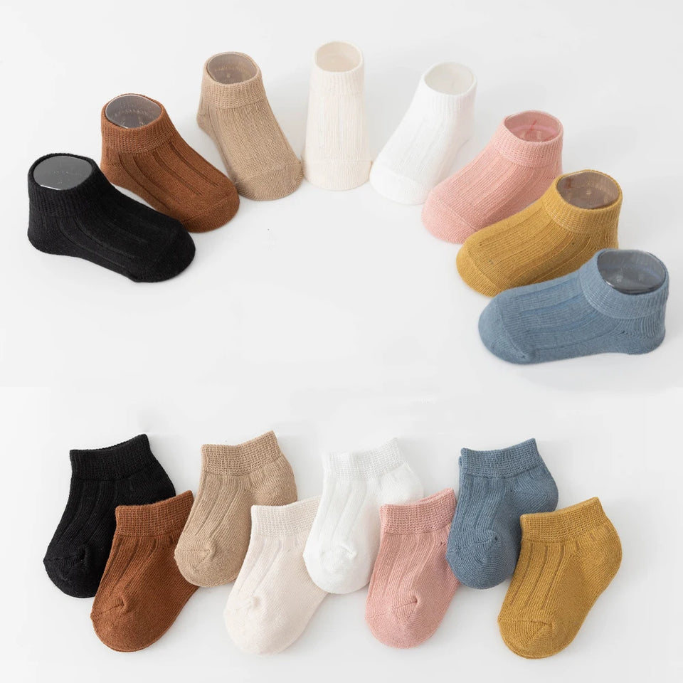 8 Colord Of Infant Baby girl Cotton Socks Elementary School Toddler  Short Socks