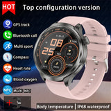 For HUAWEI Outdoor Sports Smart Watch Men AMOLED Screen NFC GPS Compass Heart rate Waterproof Bluetooth Call SmartWatch 2024 New