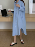 Shirt Dress Evening Vintage Dress Party Oversize Long Cotton Beach Women Dresses