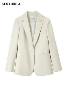 Elegant Fashion Office Lady Work Business Professional Notched Suit Jacket