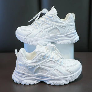 Children Casual Shoes Kids Sneakers for  Girls Solid White Shoes