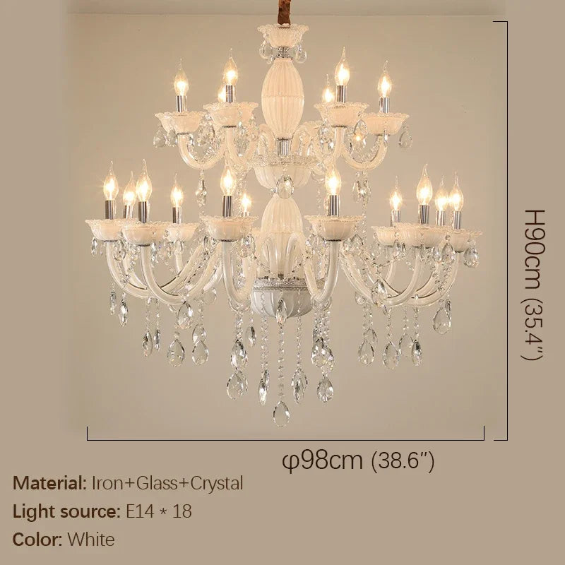 European Crystal Pendent Lamp Candle Lamp Luxury Art Living Room Restaurant Bedroom