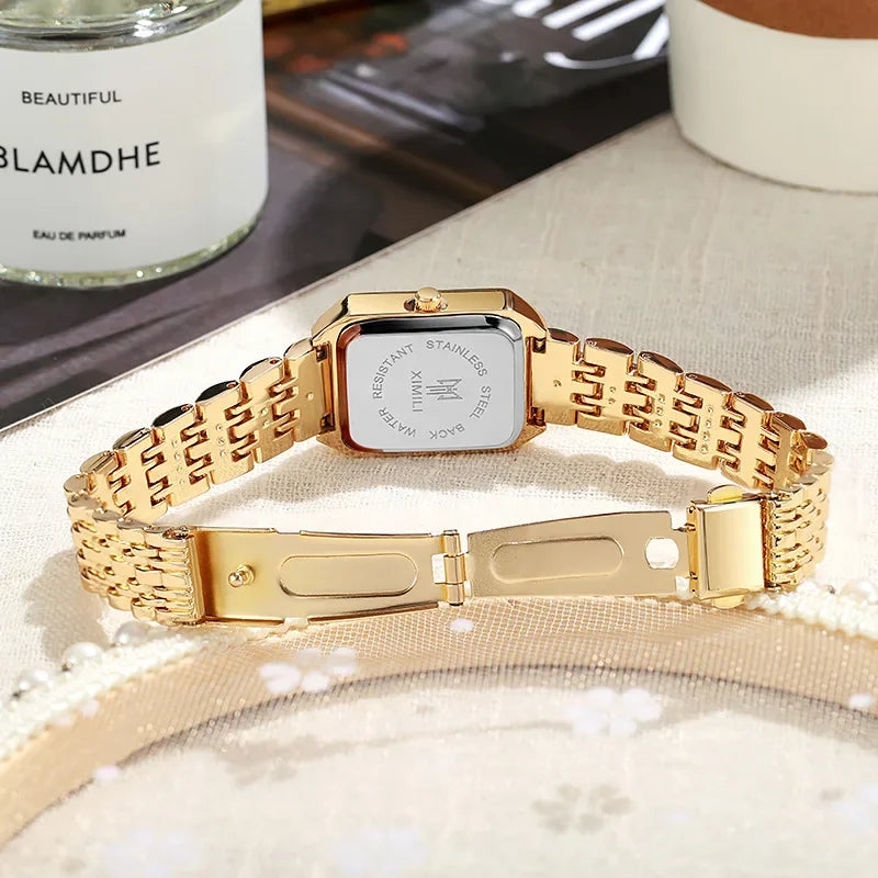 Luxury Brand Watch Women Stainless Steel Strap Fashion Gift Quartz Wristwatch