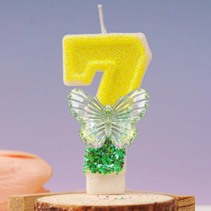Children's Birthday Candles 0-9 Number Pink Purple Candle