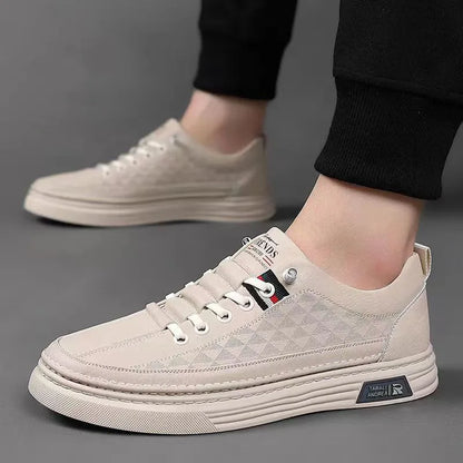 High Quality Men's Leather Shoes Soft Leather Versatile Skateboard Shoes