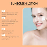 Sunscreen Cream Spf 60+ Long Lasting Uv Protection Facial Sun Block Refreshing Moisturizing Isolation Lotion Skin Care Products