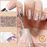 Glitter Gel Nail Polish Autumn Colors Long Lasting For Manicure Soak