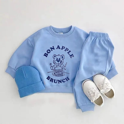 Toddler Cartoon Sweatshirt+Pants Two Piece Sets Spring Autumn Clothes Boys