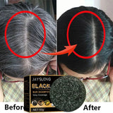 White Hair Dye Shampoo Soap Restore Gray Beard Hair Natural Color White To Black Repair Darken Hair Fixing Shampoo Bar for Women