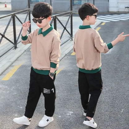 Boys Clothing Sets Spring Autumn Fashion Hoodie + Pants Sports Children’s Clothes Kids Tracksuit