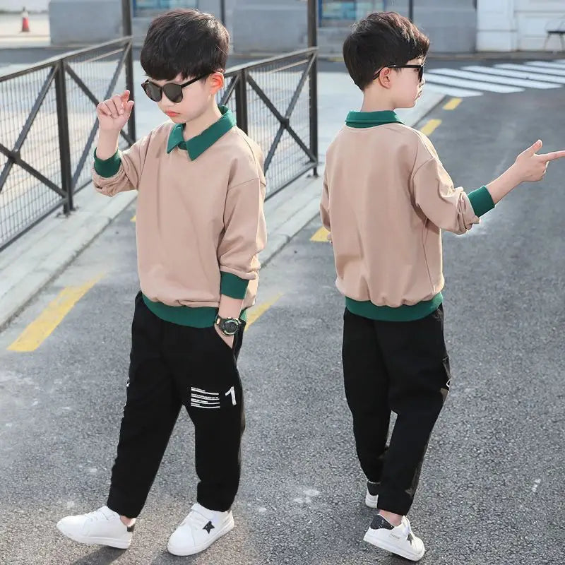 Boys Clothing Sets Spring Autumn Fashion Hoodie + Pants Sports Children’s Clothes Kids