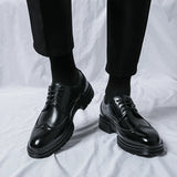 Men Business Formal Shoes Man Oxford Casual Shoes Men Brand Black Classic Comfortable Fashion Derby Shoes Luxury Leather Shoes