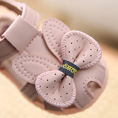 Summer Baby Girl Sandals 0-1 Year Old 2 Headed Soft Sole Walking Shoes 6-18 Months Princess 3 Baby Shoes 4