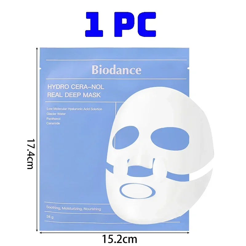 10Pcs Bio-Collagen Face Mask Firming Nourish Brightening Soft Gel Split Mask Shrink Pores Deep Hydrating Night Moisturized Masks